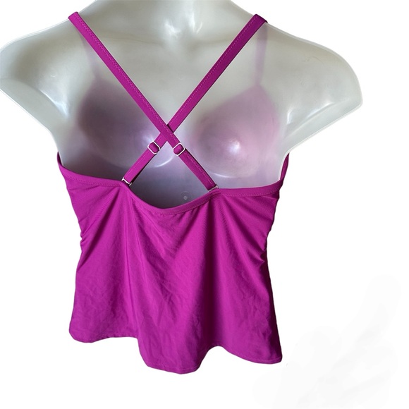 Athleta Women’s Twist Up Tankini Tank Top Swim Fuchsia color‎  chest size 40 B/C - Picture 5 of 12